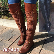 Knee High Boots, Plus Size, Leather Boots, long boots