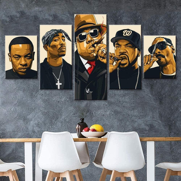 5 Pieces The Notorious B.I.G Biggie Smalls Tupac 2PAC Shakur Hip-hop ...