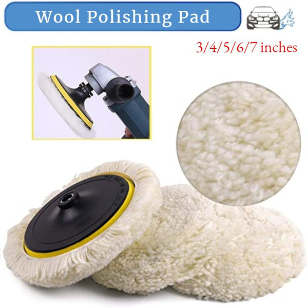Wool Polishing Buffing Pad for Drill Buffer Attachment 3/4/5/6/7 Inches