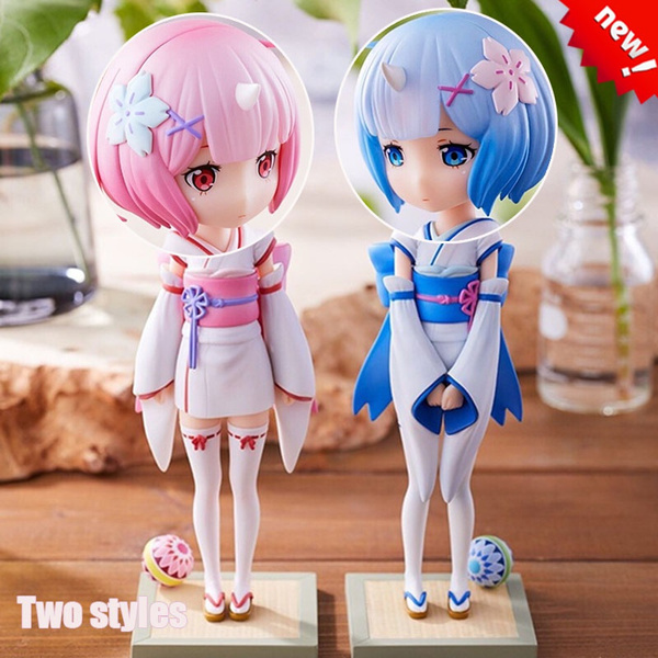 New Rem Anime Re:Life In A Different World From Zero Ram Rem Twins F:Nex  1/7 Osanabi No Omohide Childhood Kimono Action Figure Garage Kits Super