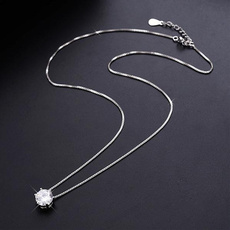 Simple, Silver Necklace, Women's Fashion, silver