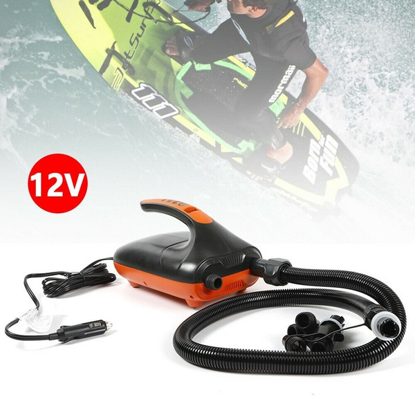 12V Electric Air Pump Kayak Sup Airbed Pump Digital Inflatable Pump 110W Wish