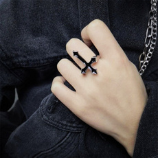 Goth, 925 sterling silver, Jewelry, Silver Ring