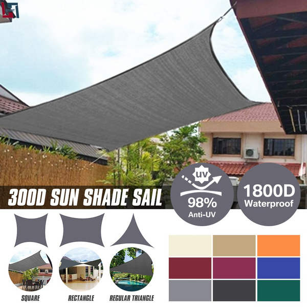 Sun Shade Sail Garden Patio Sunscreen Awning Canopy Shade 98%UV Block ##