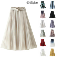 Skirts, long skirt, elastic waist, Lace