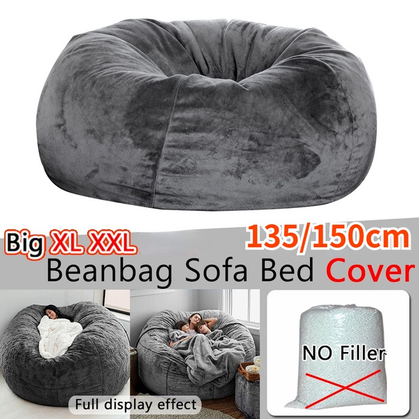 Bean Bag Chair Cover Durable Comfortable Chair PV Fur Bean Bag