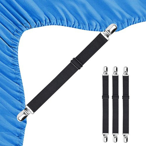 4Pcs Bed Mattress Sheet Clips Grippers Corner Straps Fasteners Suspenders Holder 