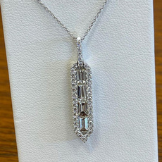 Sterling, Chain Necklace, DIAMOND, lover gifts