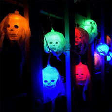 ghost, led, Strings, skull