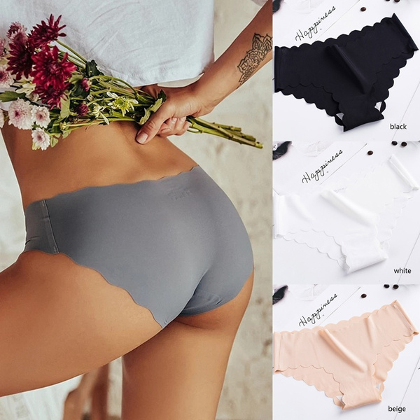 Women's Seamless Panties Slip Silk Satin Underwear Woman, 48% OFF