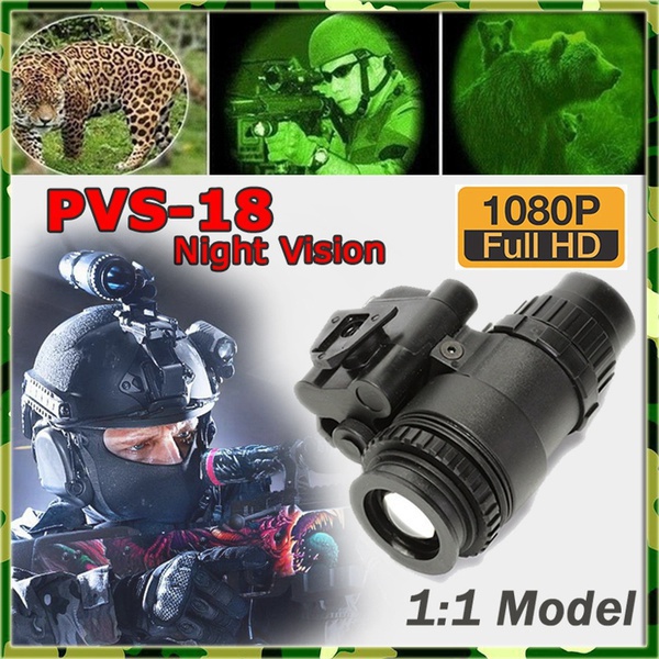 Upgrade pvs-18 infrared helmet HD night vision digital wearing infrared night vision glasses 3x magnifying telescope outdoor night vision sight CS field outdoor tactical equipment army fan model (model)