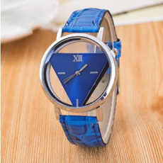 Watches, Fashion, Triangles, leather strap