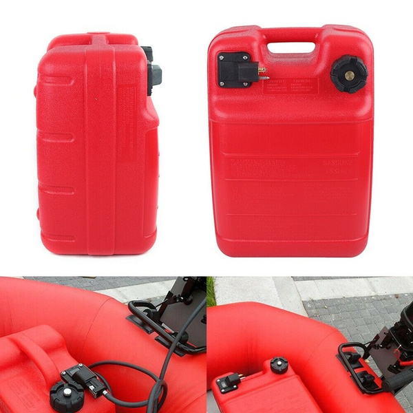 Portable 6 Gallon Marine Outboard Boat Motor Gas Tank External Fuel Tank 24L Wish