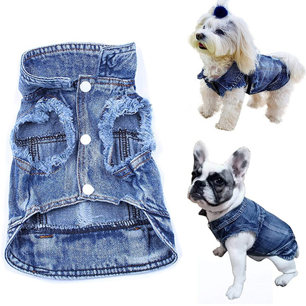 Jean jacket for hot sale small dogs