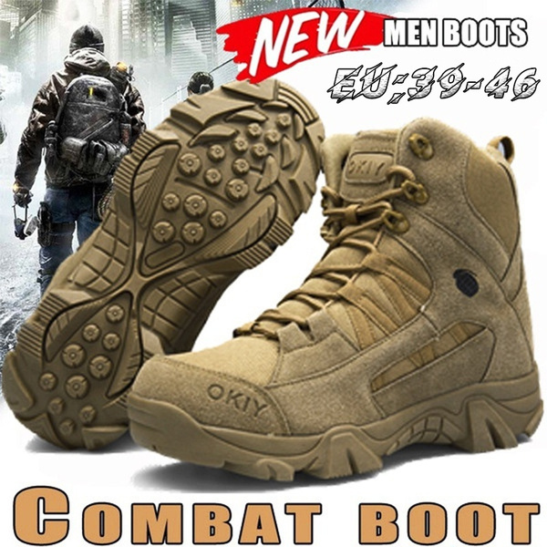 Blueskyli Hiking Shoes Men's Combat Boots Lightweight Trekking Shoes  Breathable Army Tactical Boot High Outdoor Trekking Shoes Size 39-46, beige  : Amazon.de: Fashion