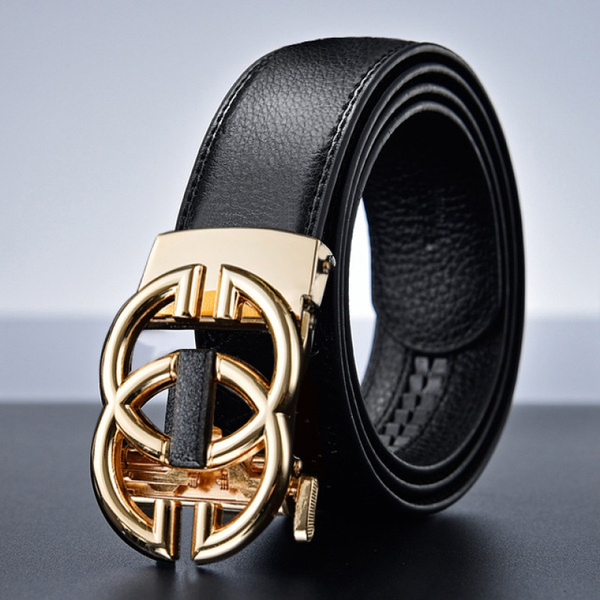 New High Quality Men's Fashion Designer Belts Genuine Leather Luxury  Women's Belt Automatic Buckle Brand Business Belts