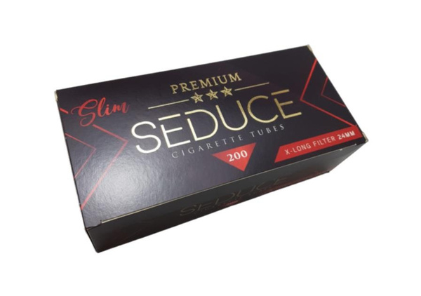 Seduce Slim Tubes (24mm Filter Length) 1800 Tubes (9 Packs x 200 Tubes) (9  in 1)