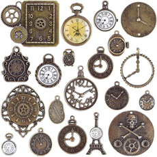 steampunkpendant, gear, Clock, vintagewatchpart