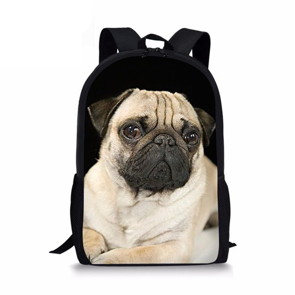 Cute Pug Backpack France Bulldog Pattern Children Backpacks for Girls