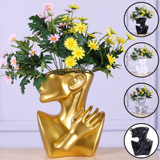 sculpturedecoration, Home & Kitchen, portraitvase, Flowers