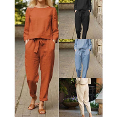 Summer, Two piece set, pants, Tops