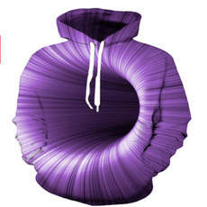 3D hoodies, Fashion, pullovercrewneckho, purple