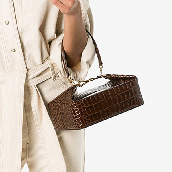 Amazon.com: Purse and Handbag for Women Classic Genuine Leather Crocodile  Print Design Satchel Fashion Flap Crossbody Shoulder Bag (Black) :  Clothing, Shoes & Jewelry