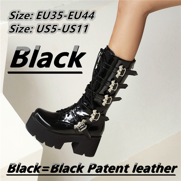 Nice Quality the New Arrival Gothic Boots Platform Black Bat Punk 