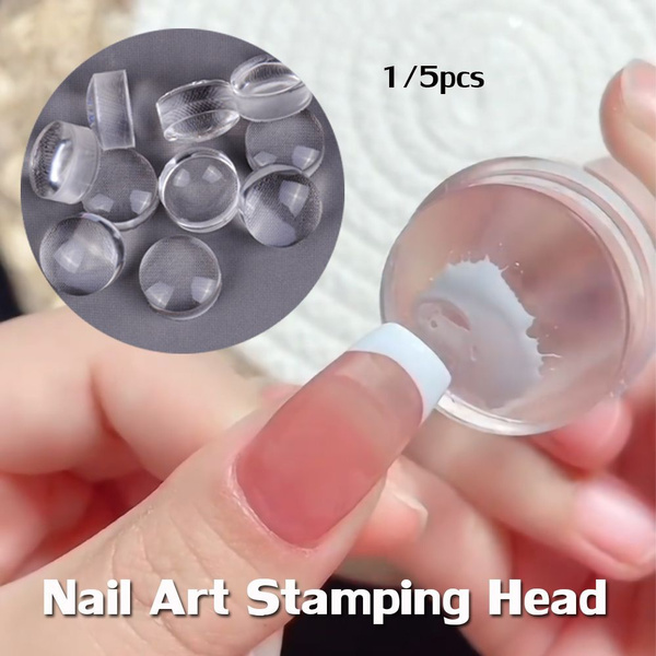 Nail Art Stamper Kit, Long & Short Clear Nail Stampers with Transparent  Silicone Jelly Head,White Nail Scrapers,Transparent Art Stamping Stamper  Set for Nail Salon Home DIY - Walmart.com