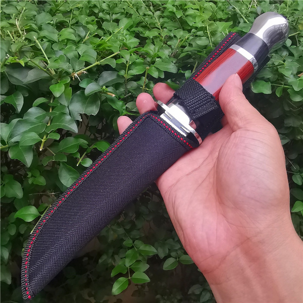 ToughKeng Outdoor Survival Pocket Fixed Blade Knife Sanding Stainless Steel Small Cutting