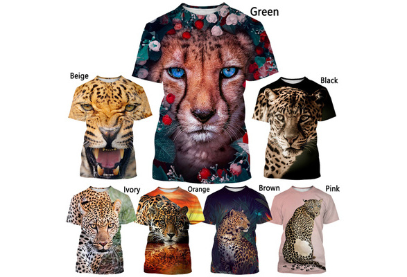 New Brand Cheetah T Shirt Leopard Animal T-shirt 3d Print Men