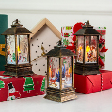 windlantern, Christmas, candlelight, Santa Claus