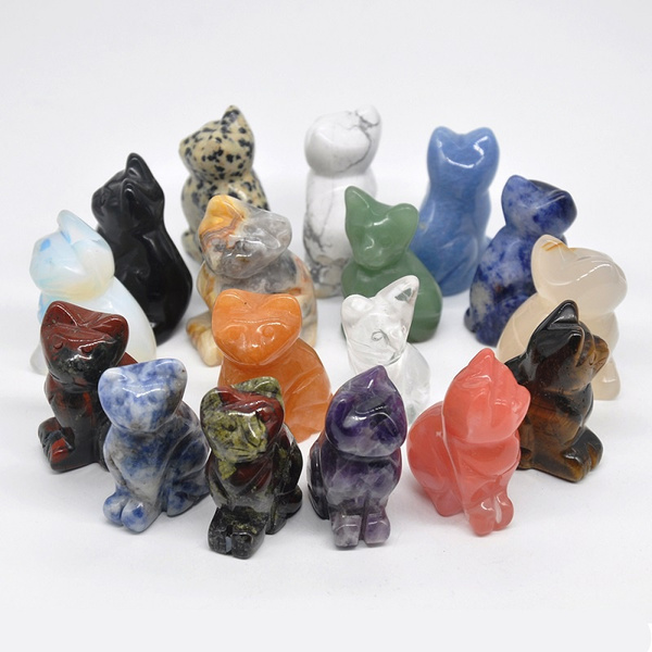 Natural Crystal Cat Statue Gemstone Carving Healing Animals Figurines Reiki Stones Decoration Home Decor Lucky Stone Ornaments Wholesale | Wish Natural Crystal Cat Statue Gemstone Carving Healing Animals Figurines Reiki Stones Decoration Home Decor Lucky Stone Ornaments Wholesale | Wish