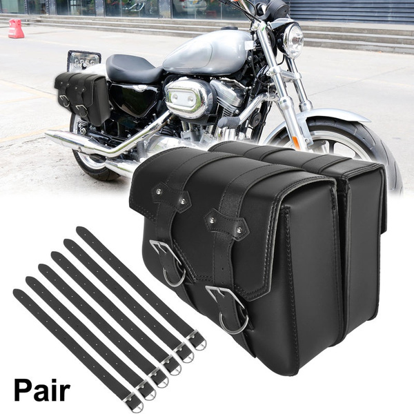 Pair Motorcycle Saddlebags Saddle Bags Pouch For Harley Yamaha Kawasaki Suzuki 