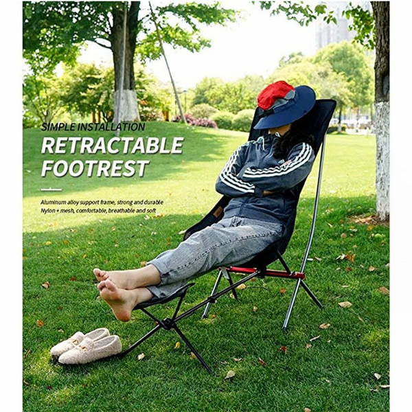 Portable Folding Retractable Footrest Leg Rest Camping Chair Kit for