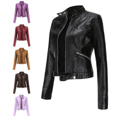 Casual Jackets, Moda, slimleatherjacket, leather