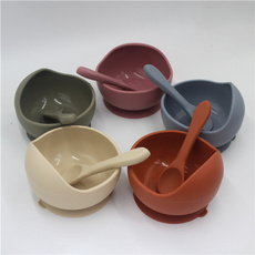 sideprevention, Silicone, sucker, siliconebowlspoonset