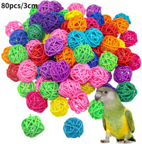 Great Rattan Pet Bird Parrot Claw Chew Toys Birds Swing Ball Cage Parakeet 20 BB 
