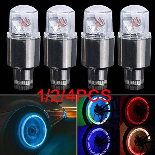 bike car tyre valve cap led light