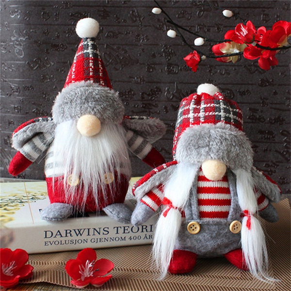 1Pc 2022 Happy New Year Faceless Santa Claus Doll Gnome Doll Christmas ...