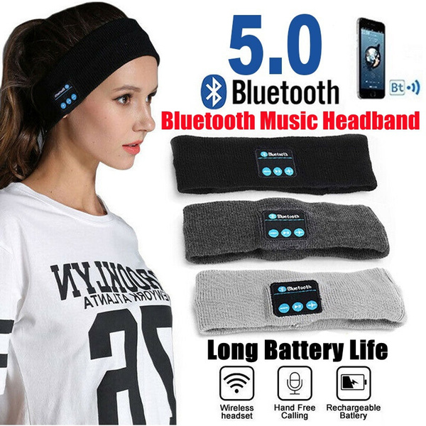 2022 Update Wireless Bluetooth Music Headband Headphone Magic Earphone Mic Hat Man Women Hands free Sports Phone Call Answer Ears free Headband