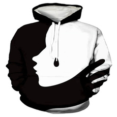 3D hoodies, Head, hooded, pullovercrewneckho