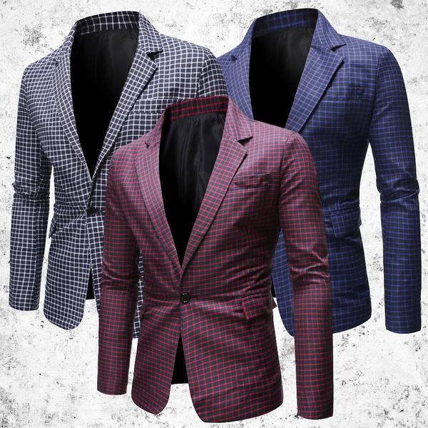 Men's Autumn Suit Jacket Business Casual Wedding Party Singlebreasted