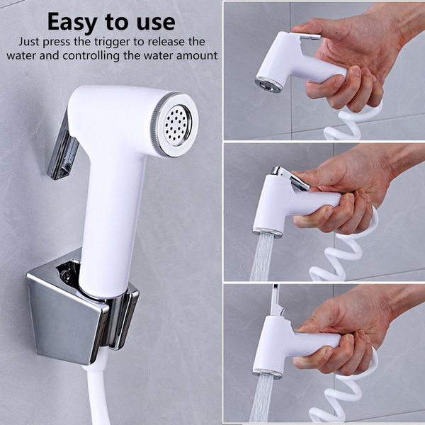 Handheld Toilet Bidet Sprayer Set Kit Stainless Steel Hand Bidet Faucet ...
