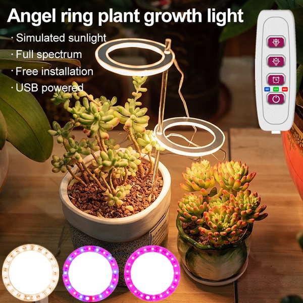 4 Angel Rings LED Grow Light Full Spectrum Plant Lamp For Indoor Seedling  Succulents And Bloom Sunlight Pink Red Blue235v From Liliooo, $8.45 |  DHgate.Com