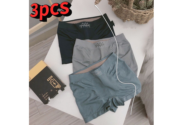 3 Pieces of Magic Magnetic Summer 5D Men's Flat Angle Underwear  Bacteriostatic Comfortable Breathable Seamless Boxer Pants