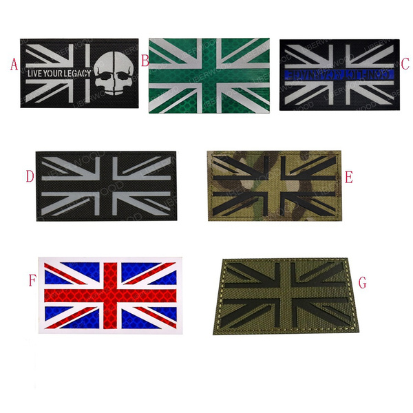 Buy Embroidered English Flag Union Jack Iron On Sew Applique Patch In Red, Blue And White Online In India - Foto 7