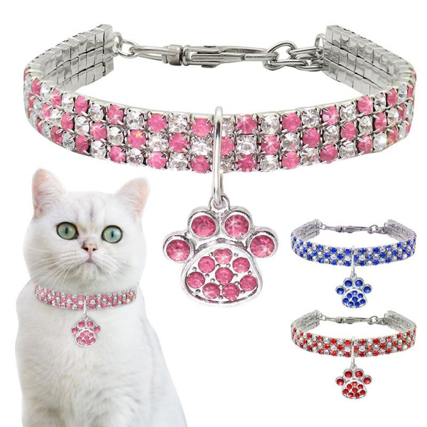 1pcs Diamond Inlaid Pet Cat Collar Pets 