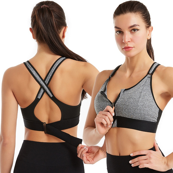 3pcs Women's Plus Size Sports Lingerie Plus Size Wide Shoulder Strap Yoga  Vest Shock Proof Running Bra Fitness Bra 