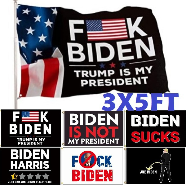 Joe Biden Sucks Flag Not My President Impeach 3x5ft Trump 2024  Banner Flag 